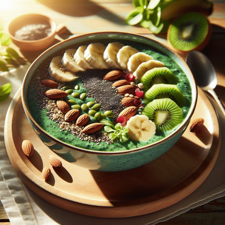 green smoothie bowls featuring spirulina for health