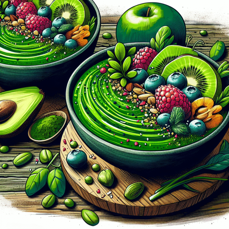 Energizing Green Smoothie Bowls with Spirulina