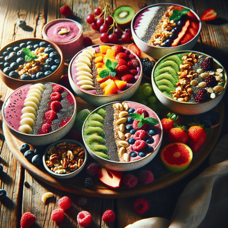 smoothie bowls with chia seeds for snack