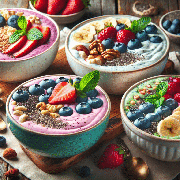 creamy yogurt smoothie bowls for a filling breakfast