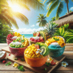 tropical snack smoothie bowls