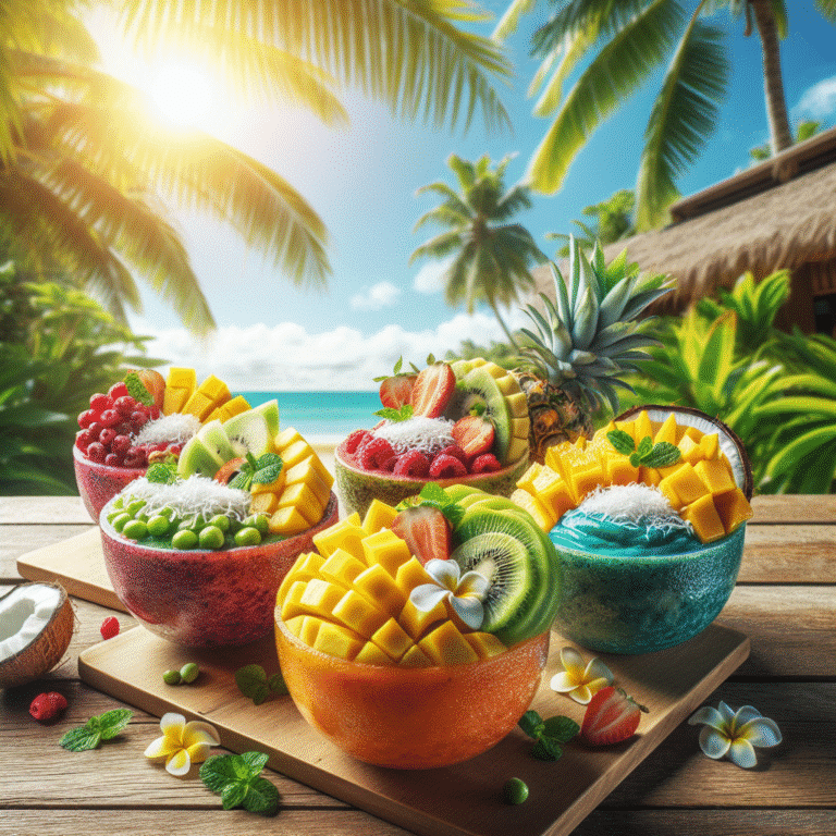tropical snack smoothie bowls