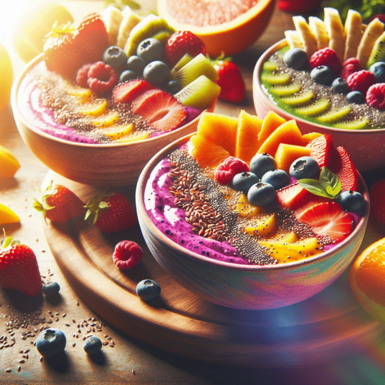 energizing smoothie bowls enriched with chia seeds and flax