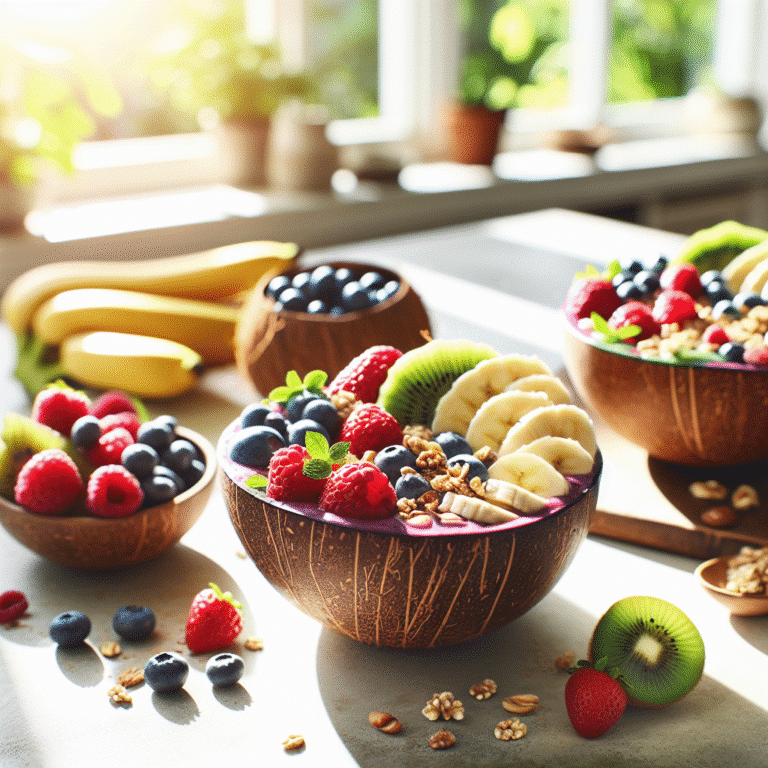 light smoothie bowls for midday snack