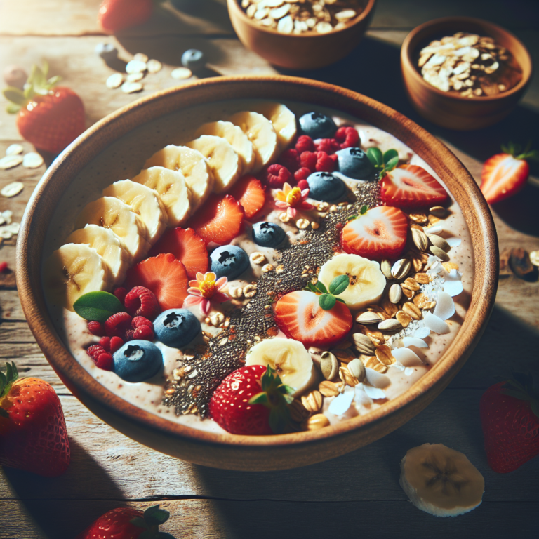 smoothie bowls with oats for breakfast
