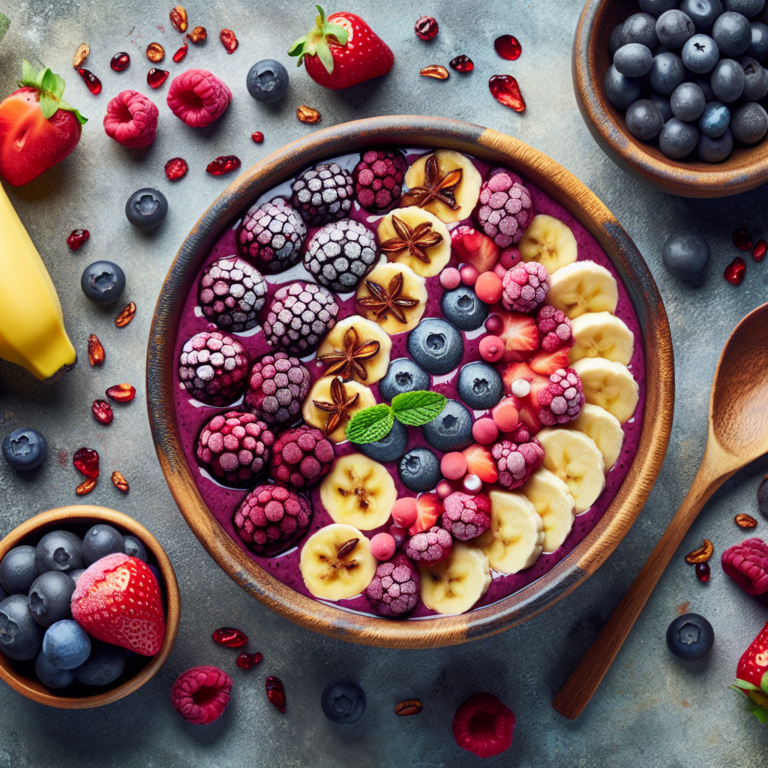 Antioxidant Smoothie Bowls featuring Acai for a Health Boost