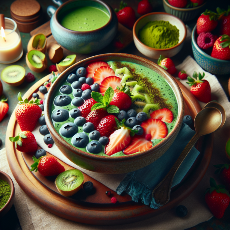 smoothie bowls with matcha powder