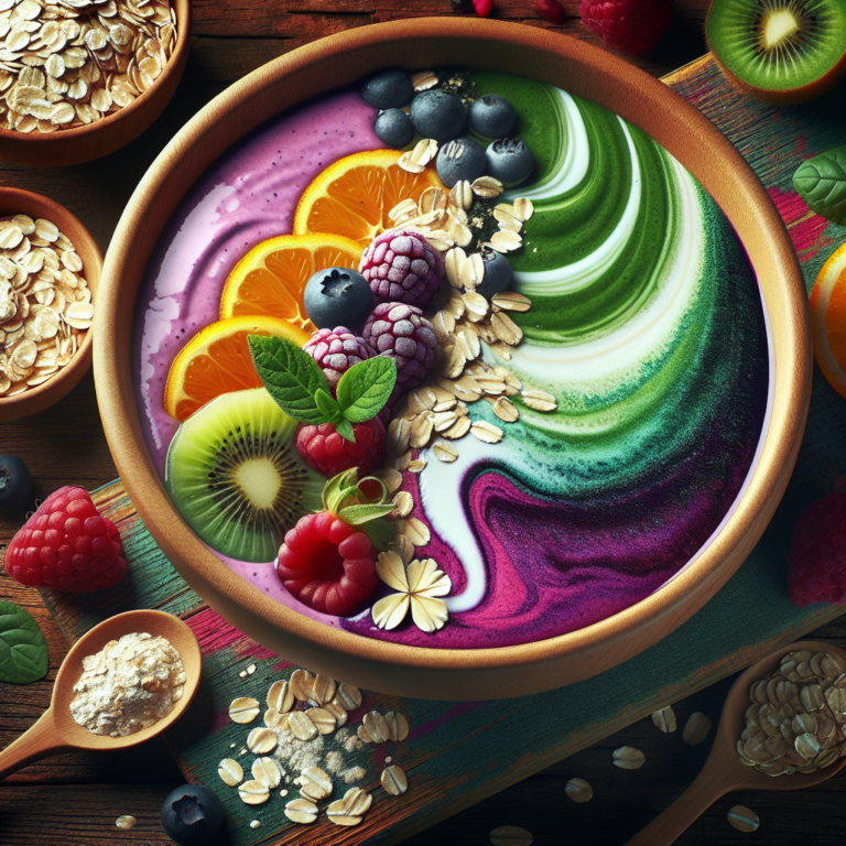 smoothie bowls with oats for a fiber-rich weight loss