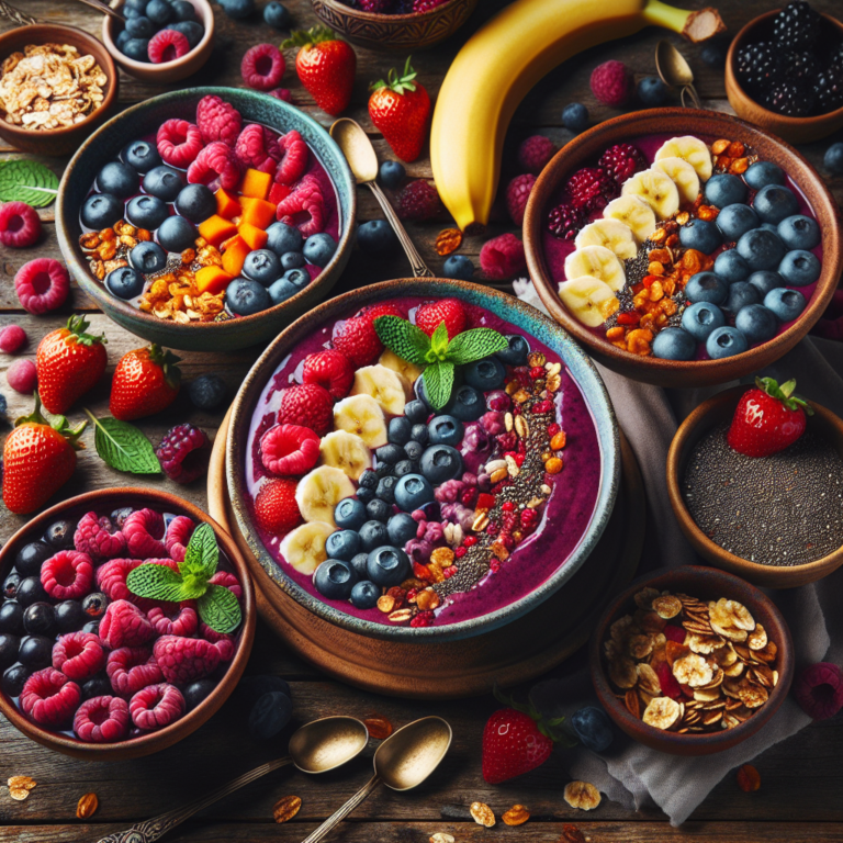 acai smoothie bowls with superfoods