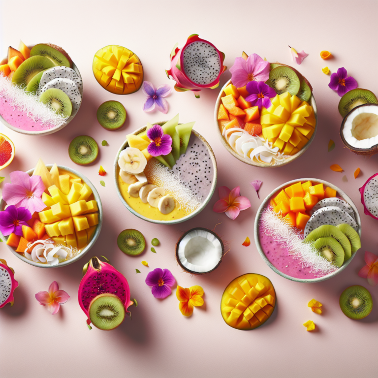 low-calorie tropical smoothie bowls that brighten your day