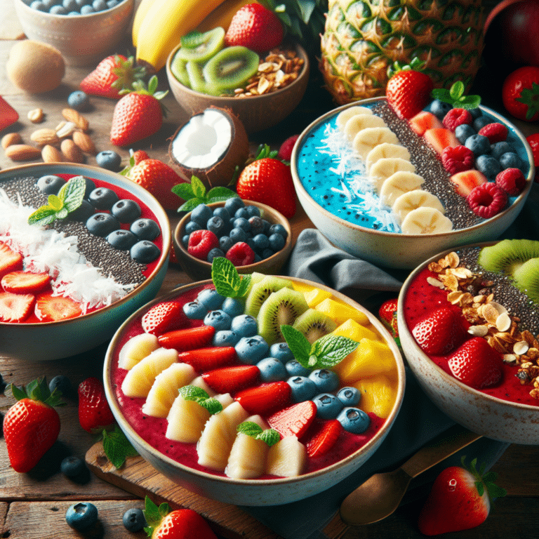 quick and fruity smoothie bowls to satisfy your sweet tooth