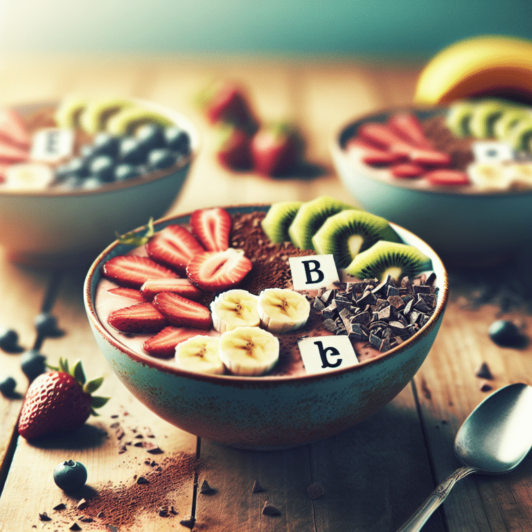 smoothie bowls with cacao nibs