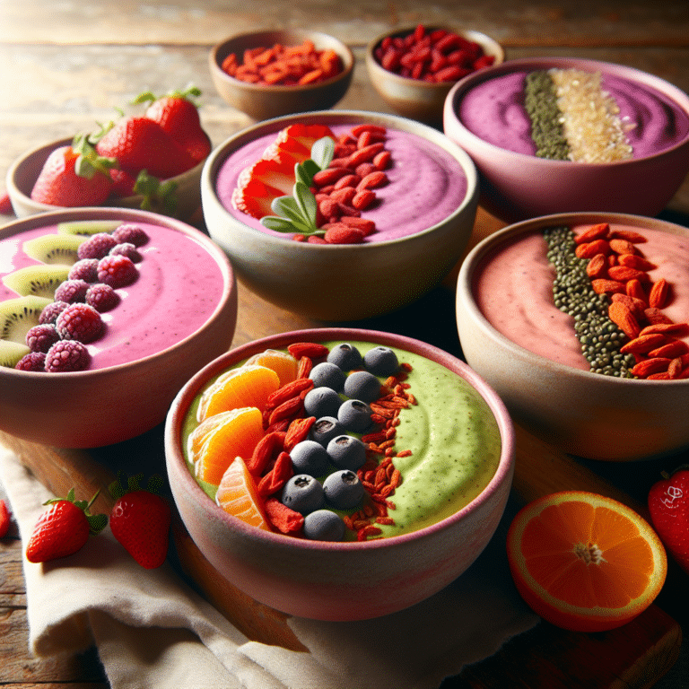 smoothie bowls with goji berries