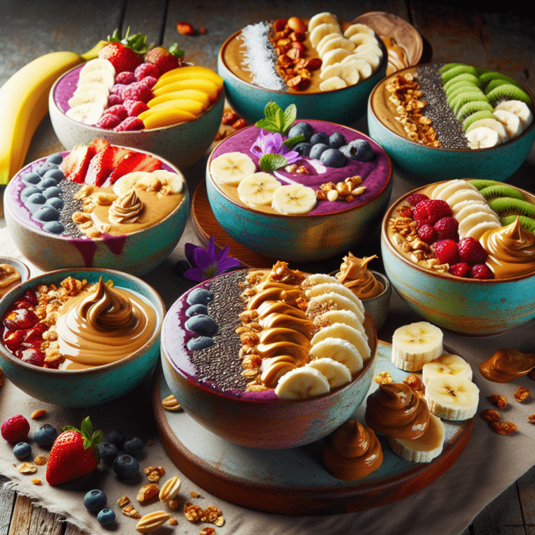 irresistible smoothie bowls featuring peanut butter goodness