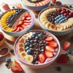smoothie bowls with cacao nibs
